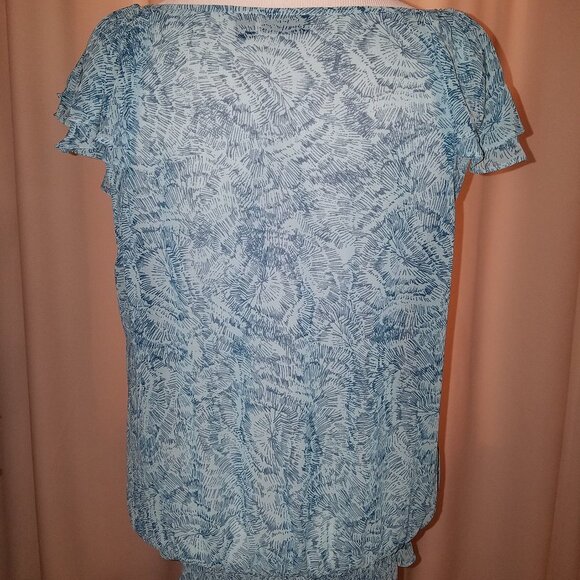 ana baby blue flowy sleeve elastic waist XL NWOT - Picture 3 of 3